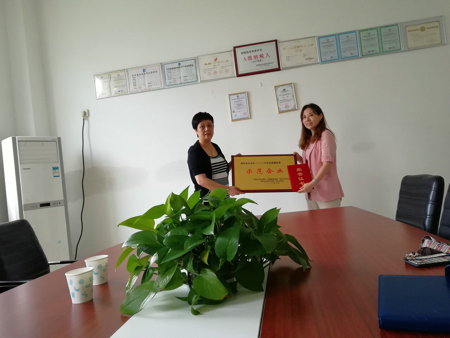 我公司榮獲“未央?yún)^(qū)先進制造業(yè)示范企業(yè)”稱號